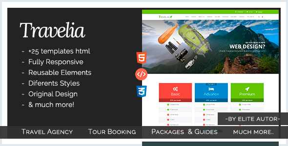 Tìm hiểu mẫu thiết kế website du lịch HTML5 Travelia