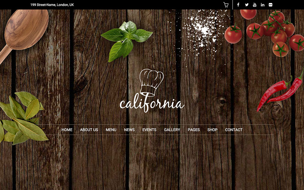 Tìm hiểu về chủ đề WordPress 2016 Nosh và California dành cho thiết kế website nhà hàng 2