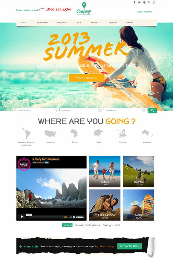 "Xoi mói" 12 mẫu web du lịch đỉnh trong tháng 7/2016