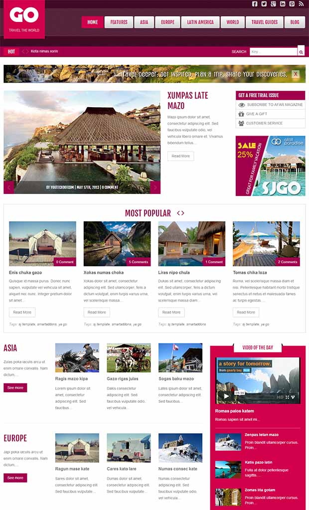 "Xoi mói" 12 mẫu web du lịch đỉnh trong tháng 7/2016