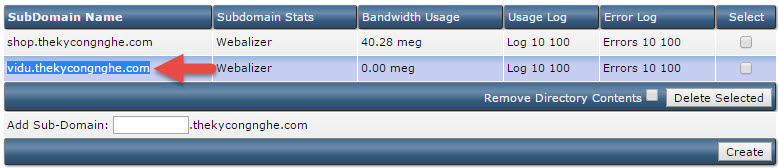 add subdomain 2