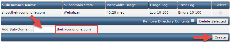 add subdomain