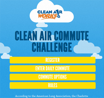 responsive mobile view of Clear Air Challenge