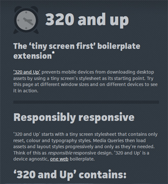 responsive mobile view of 320 and up
