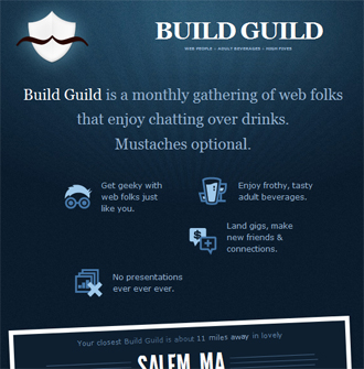 responsive mobile view of Build Guild