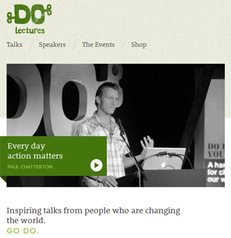 responsive mobile view of Do Lectures