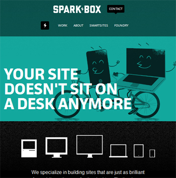responsive mobile view of Sparkbox