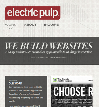 responsive mobile view of Electric Pulp