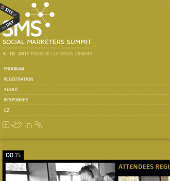 responsive mobile view of Social Marketer's Summit