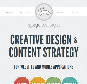 responsive mobile view of Spigot Design