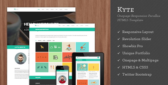 Flat Onepage Responsive HTML5 Template