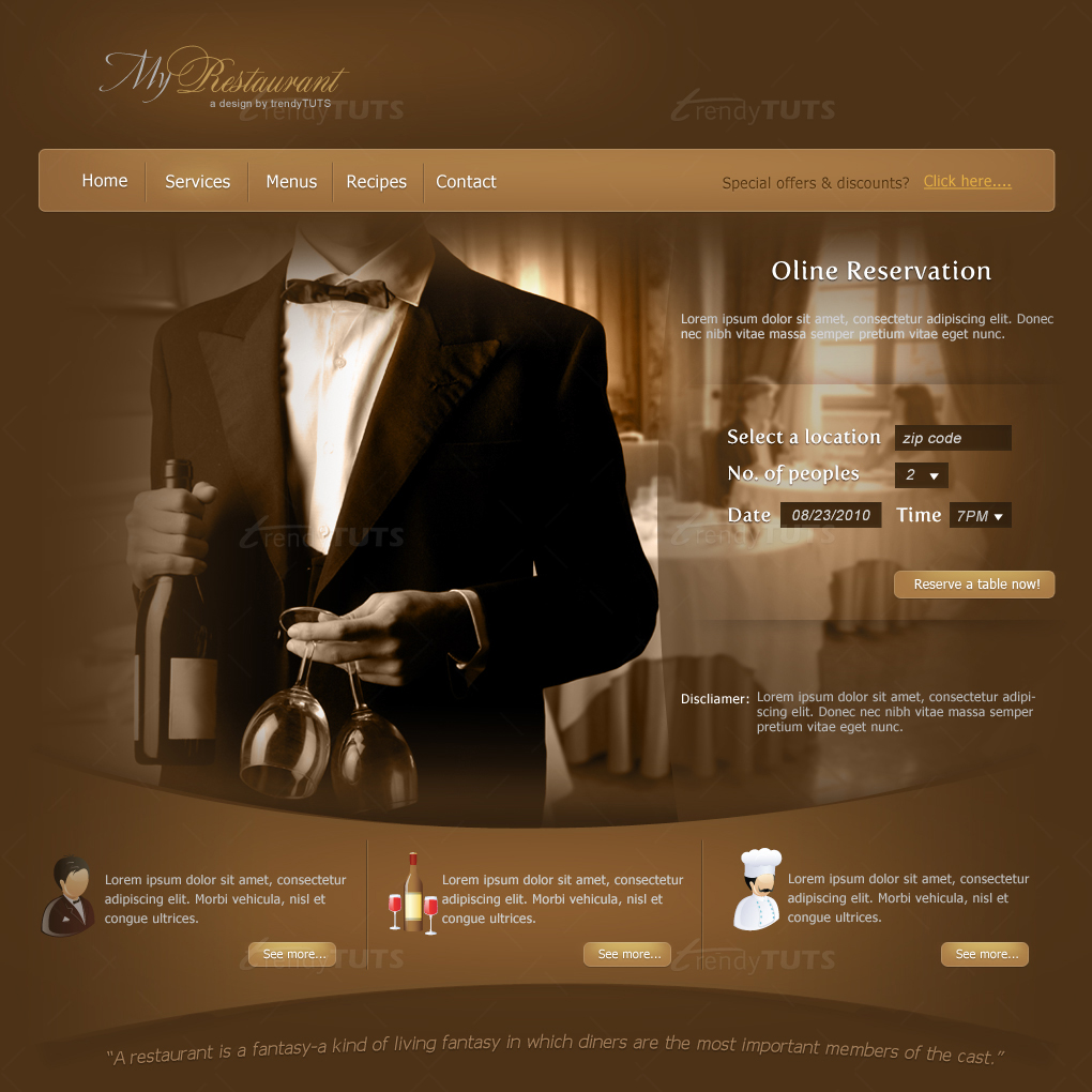 Thiết kế website nhà hàng Thiết kế website nhà hàng