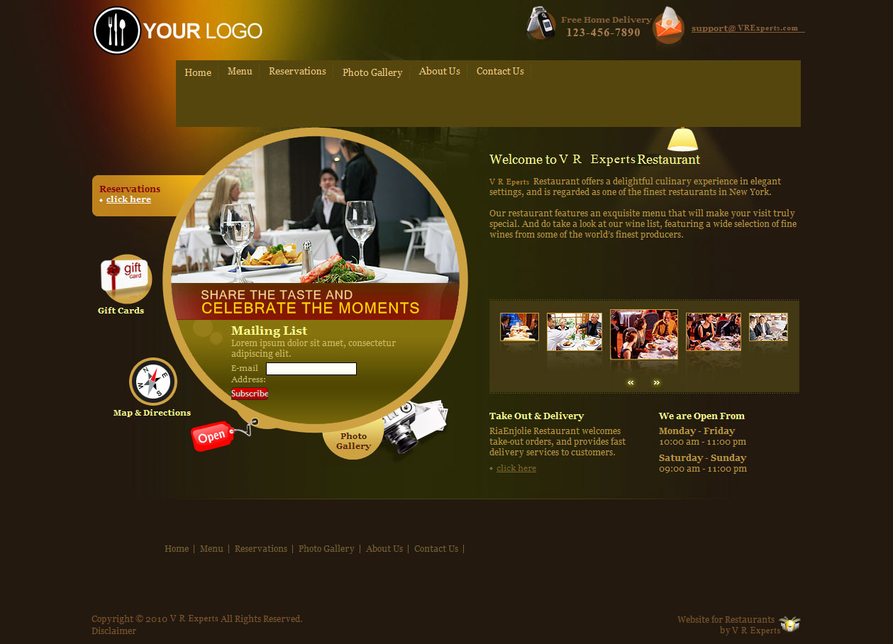 Thiết kế website nhà hàng Thiết kế website nhà hàng