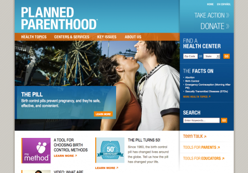 Planned Parenthood | Healthcare Web Design