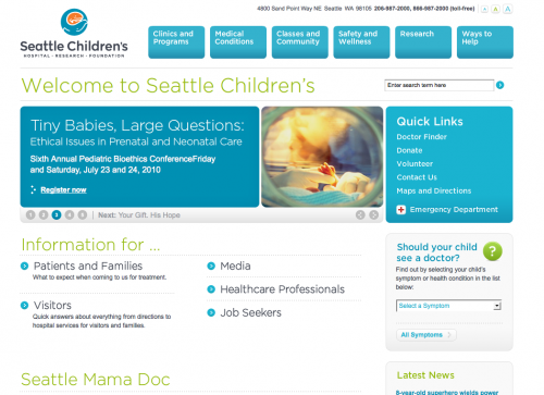 Seattle Children's Hospital | Medical Web Design