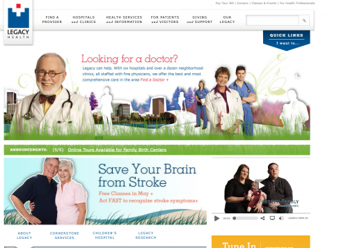 Legacy Health | Web Design