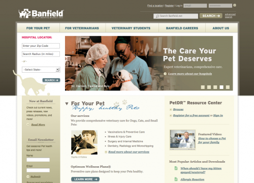 Banfield | The Pet Hospital Web Design