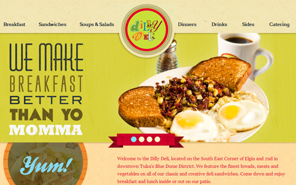 silly deli website inspiration layouts restaurant