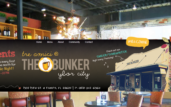 ybor bunker website inspiration cafe designs