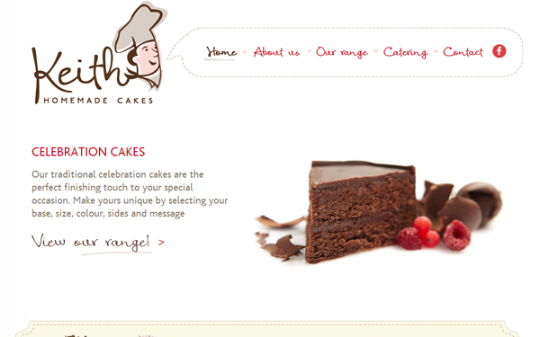 foods bakery online cupcakes cakes webdesign