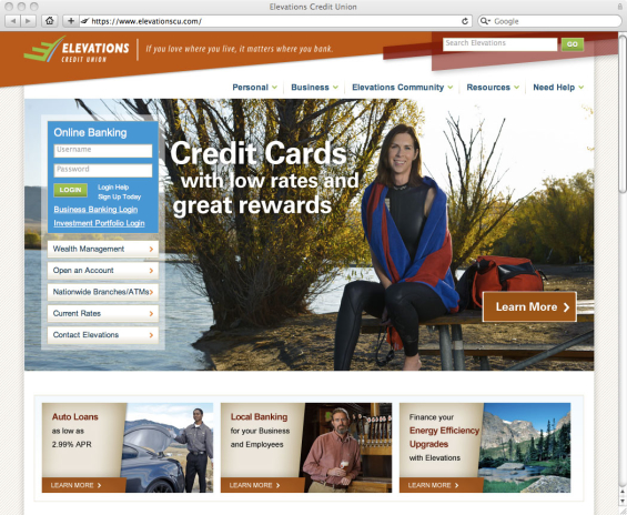elevations_credit_union_website