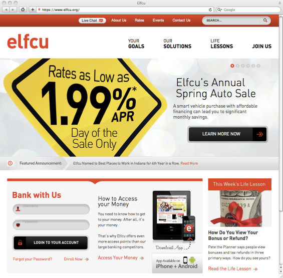 elf_credit_union_website