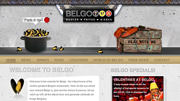 belgo 16 Beautiful Restaurant Websites