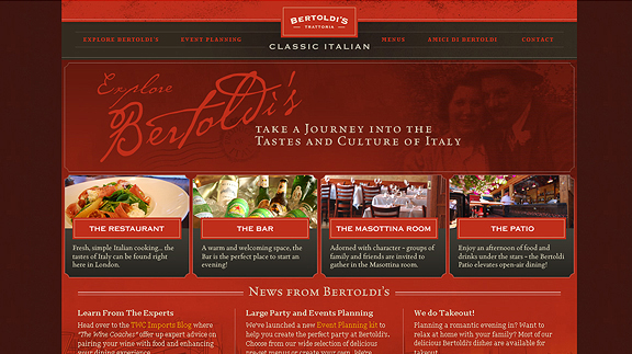 bertoldis 16 Beautiful Restaurant Websites