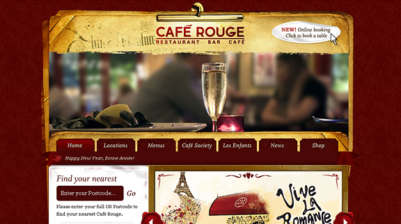 cafe rouge 16 Beautiful Restaurant Websites