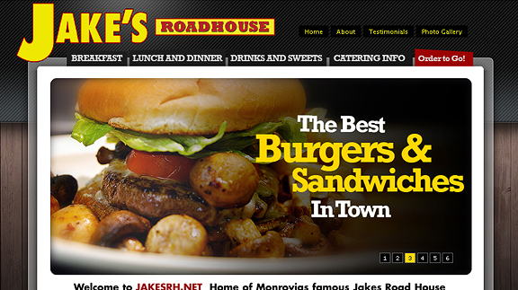 jakes roadhouse 16 Beautiful Restaurant Websites