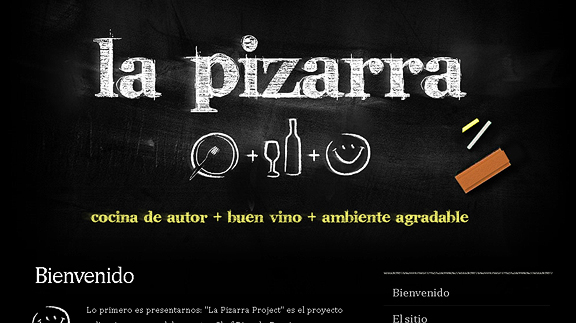 la pizarra 16 Beautiful Restaurant Websites