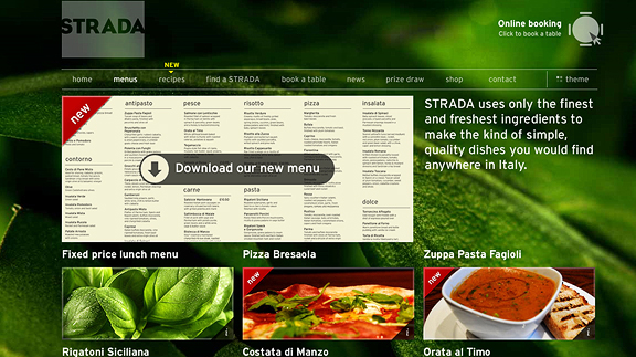 strada 16 Beautiful Restaurant Websites