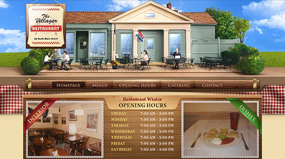 the villager 16 Beautiful Restaurant Websites