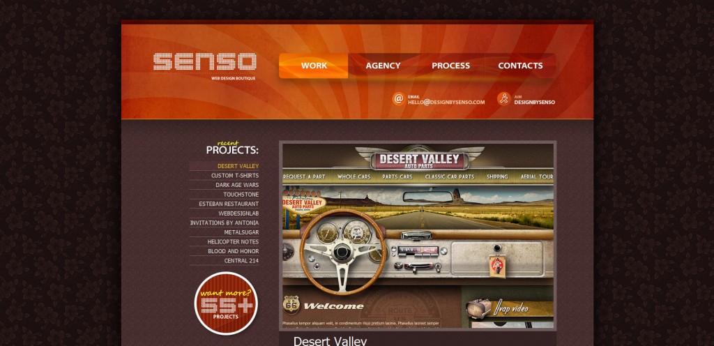 designbysenso 1024x496 51 Inspirational Orange Based Websites
