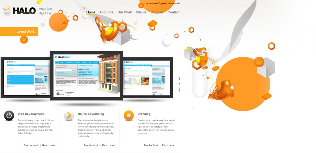 haloagency 1024x496 51 Inspirational Orange Based Websites
