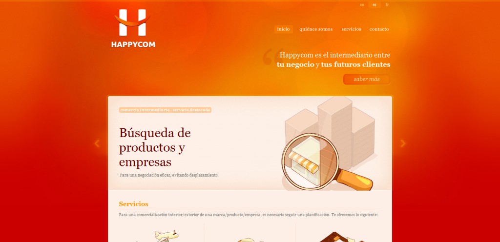 happycomb2b 1024x496 51 Inspirational Orange Based Websites
