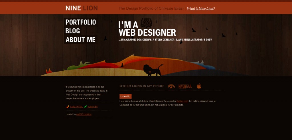nineliondesign 1024x491 51 Inspirational Orange Based Websites
