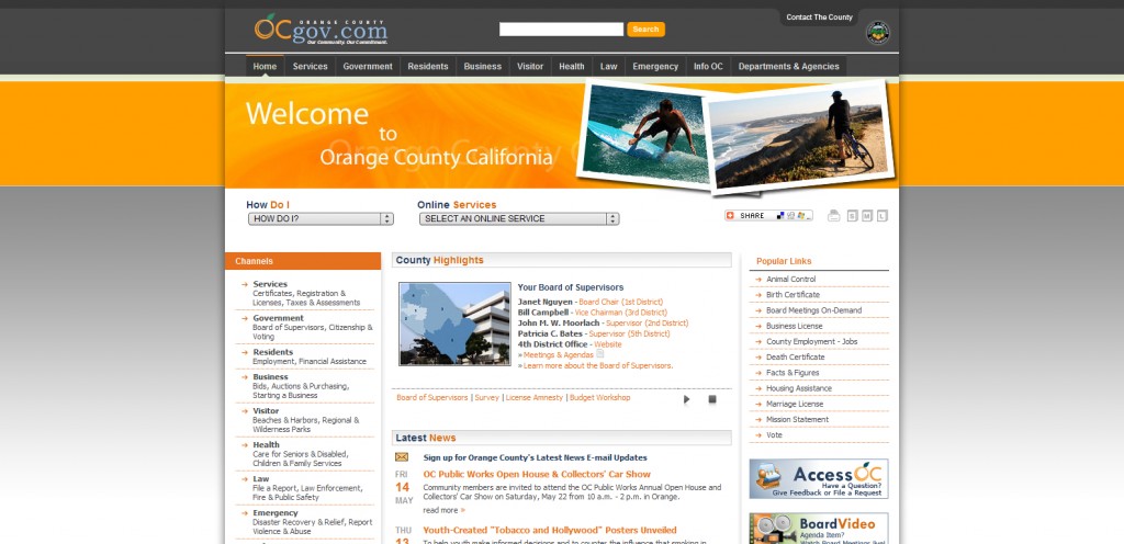 ocgov 1024x496 51 Inspirational Orange Based Websites