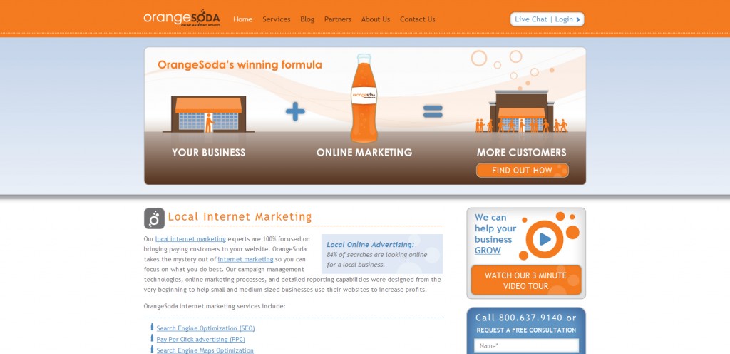 orangesoda 1024x496 51 Inspirational Orange Based Websites