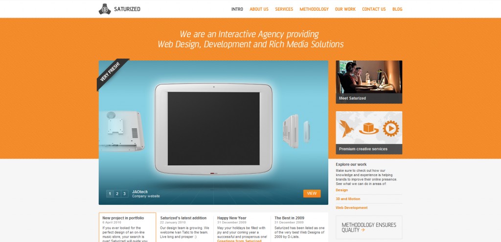 saturized 1024x496 51 Inspirational Orange Based Websites