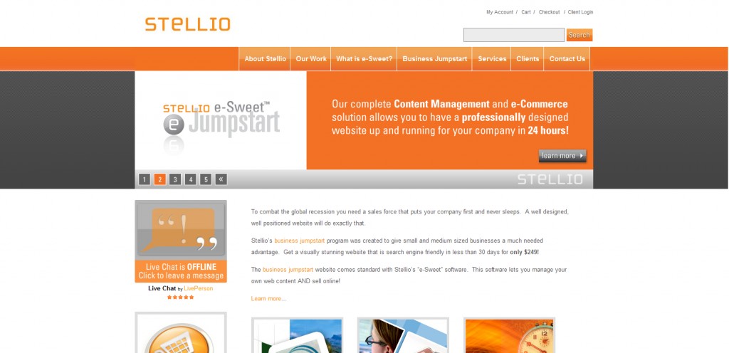 stelliollc 1024x496 51 Inspirational Orange Based Websites
