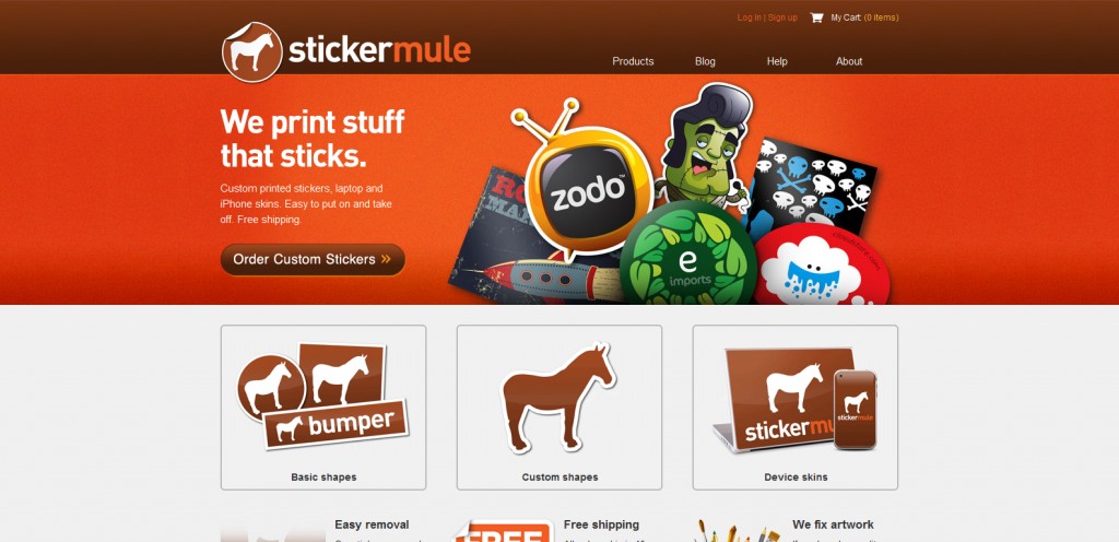 stickermule 1024x496 51 Inspirational Orange Based Websites