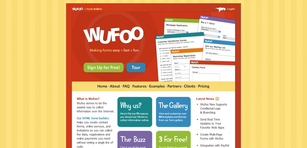 wufoo 1024x496 51 Inspirational Orange Based Websites