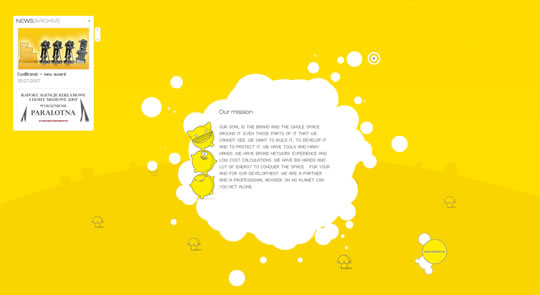 Thiết kế website sử dụng tông màu chủ đạo Vàng