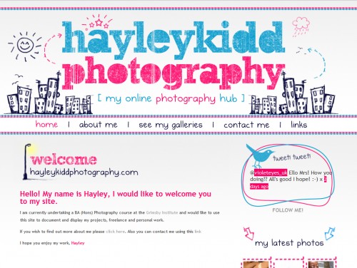 hayleykiddphotography 500x376 35 Examples of Pink Web Design 