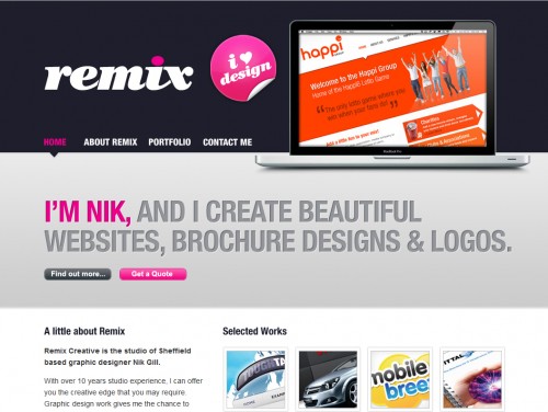 remixcreative 500x376 35 Examples of Pink Web Design 