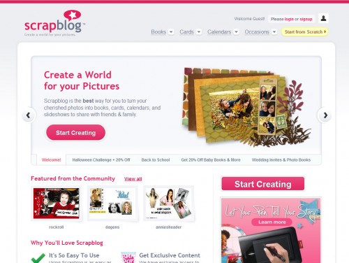 scrapblog 500x376 35 Examples of Pink Web Design 