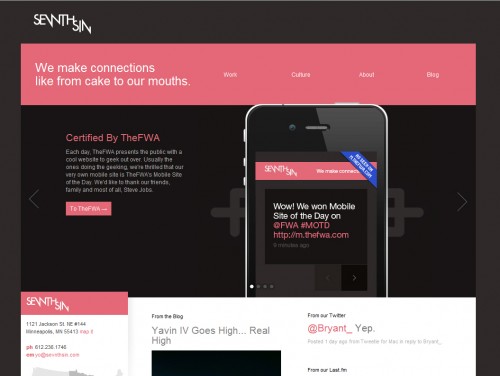 sevnthsin 500x376 35 Examples of Pink Web Design 