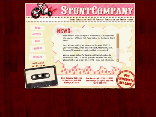 stuntcompany 500x376 35 Examples of Pink Web Design 