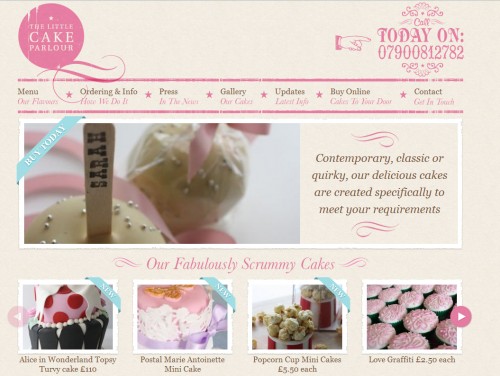 thelittlecakeparlour 500x376 35 Examples of Pink Web Design 